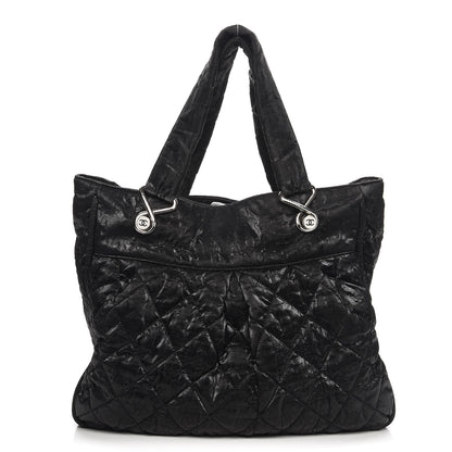 Chanel Crinkled Coated Canvas Le Marais Large Tote Black 1 of 8