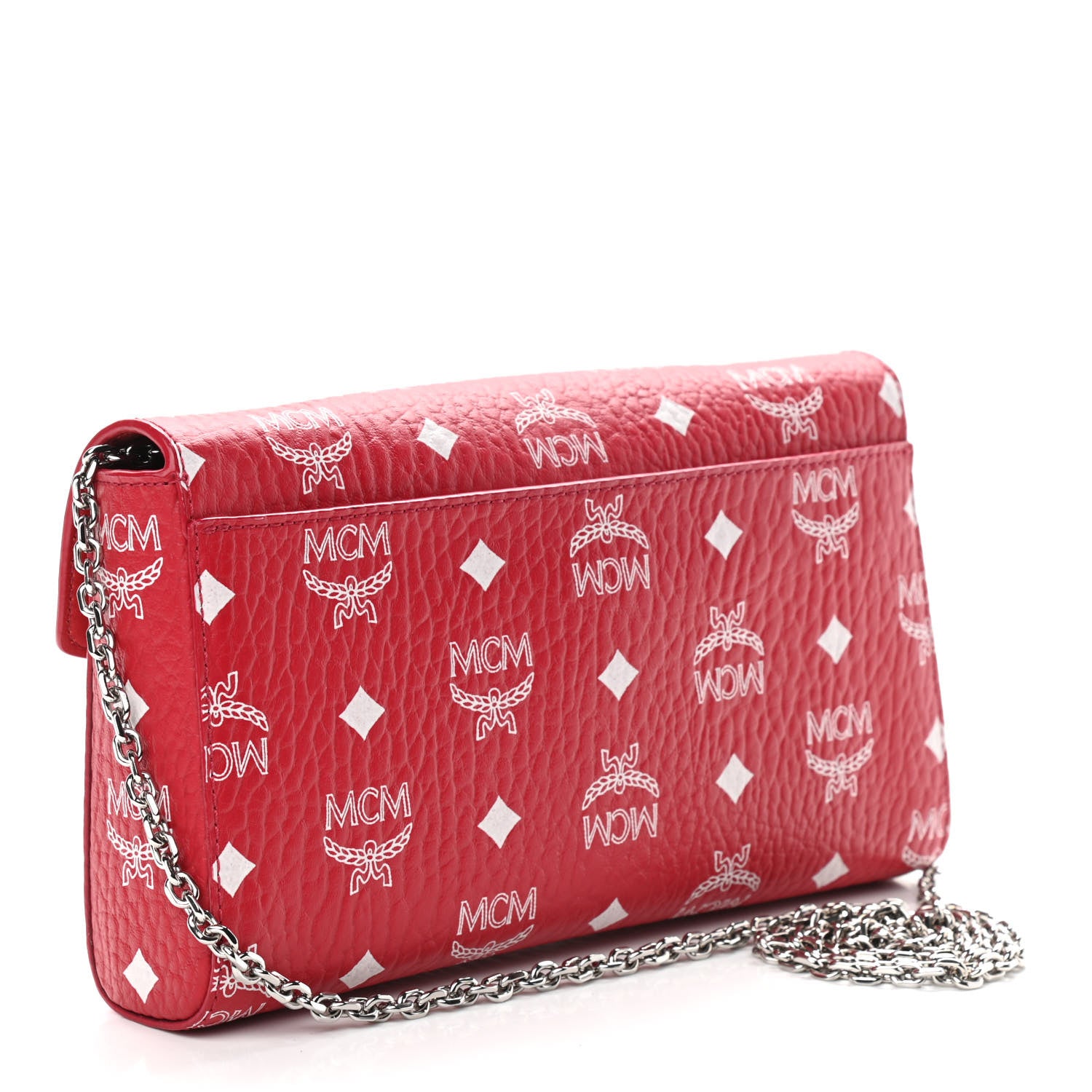 MCM Visetos Monogram Medium Millie Crossbody Bag Ruby Red 3 of 10