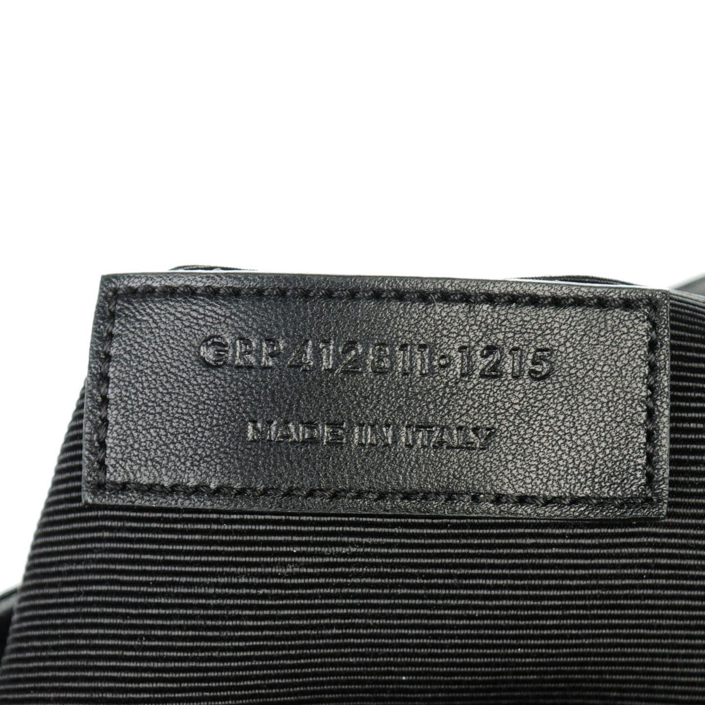 Sheepskin Matelasse Chevron Small Monogram Shopping Bag Black