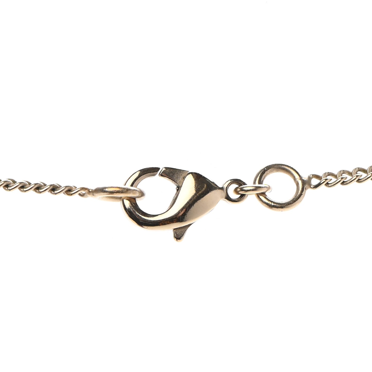Metal CC Pendant Necklace Gold Silver