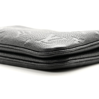 Louis Vuitton LOUIS VUITTON Empreinte Double Zip Pochette Black 10 of 10