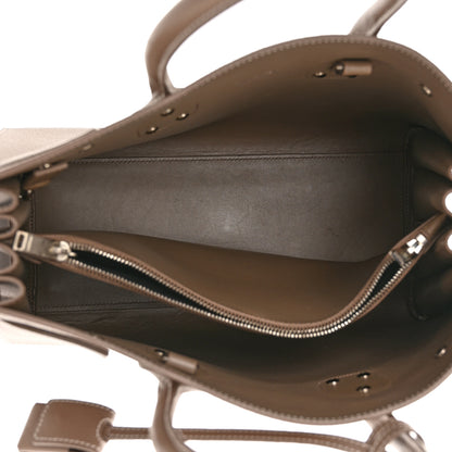 Saint Laurent Grained Calfskin Topstitch Small Classic Sac De Jour Taupe 5 of 16