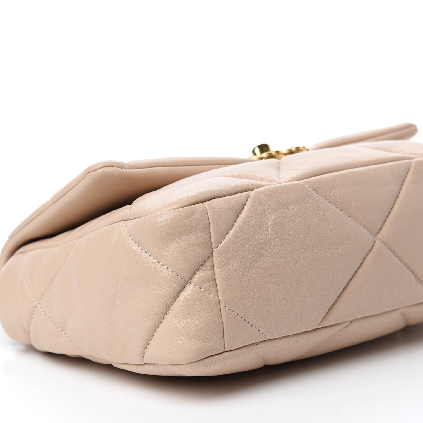 Lambskin Quilted Medium 19 Flap Beige