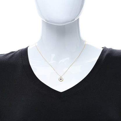 David Yurman 18K Yellow Gold Blue Sapphire Diamond Evil Eye Necklace 3 of 4