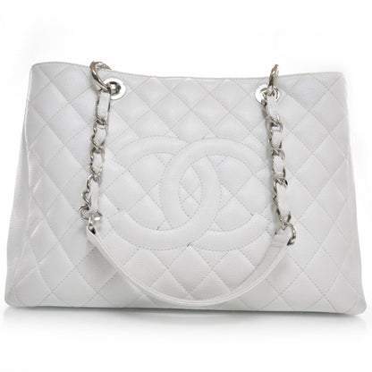 Chanel Caviar Grand Shopping Tote GST White 1 of 10