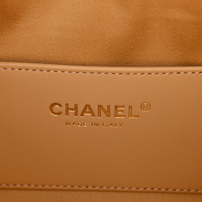 Chanel Braided Raffia Calfskin Quilted Mini Chanel 25 Handbag Beige Black 16 of 31
