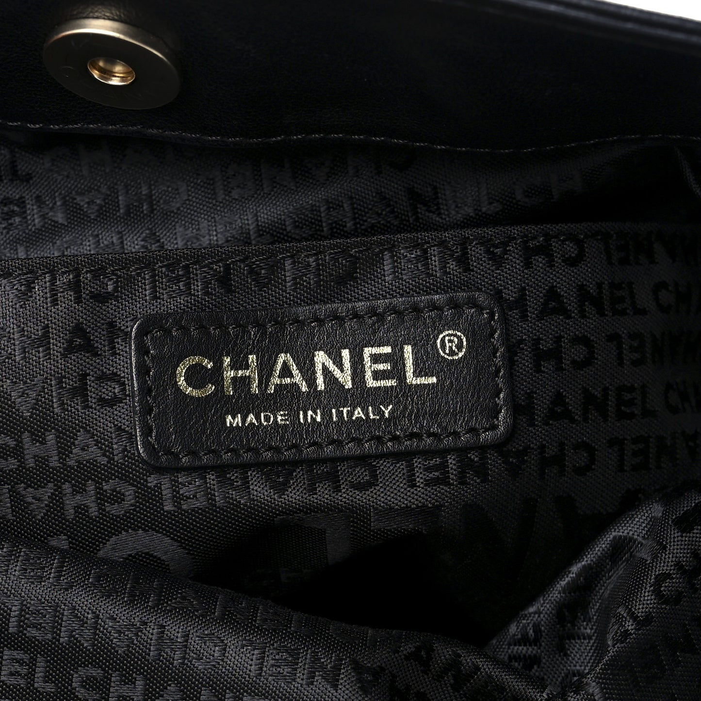 Lambskin Coco Ball Fold Over Bag Black