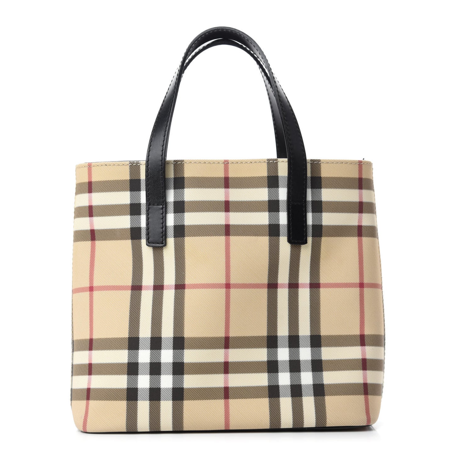 House Check Small Tote Black