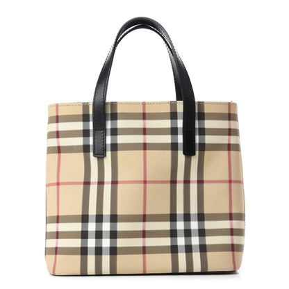 Burberry House Check Small Tote Black 1 of 10