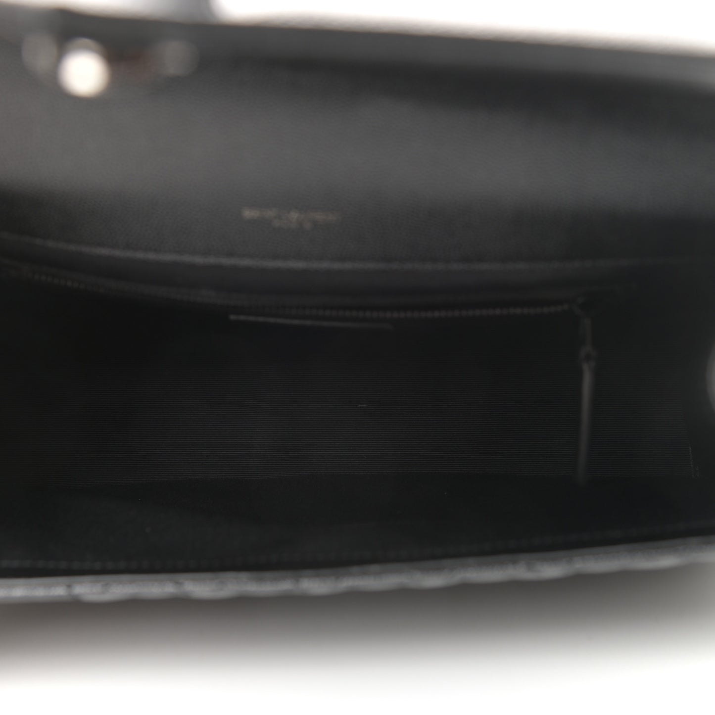 Grain De Poudre Textured Mixed Matelasse Large Triquilt Monogram Monochrome Satchel Black