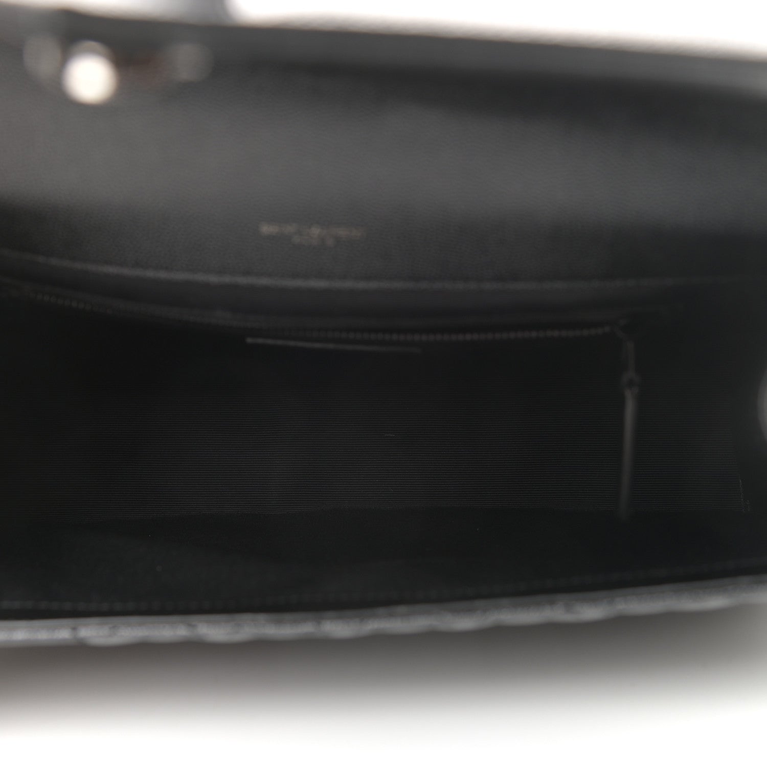 Saint Laurent Grain De Poudre Textured Mixed Matelasse Large Triquilt Monogram Monochrome Satchel Black 5 of 9