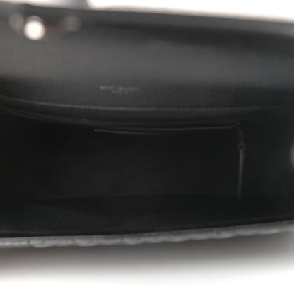 Saint Laurent Grain De Poudre Textured Mixed Matelasse Large Triquilt Monogram Monochrome Satchel Black 5 of 9