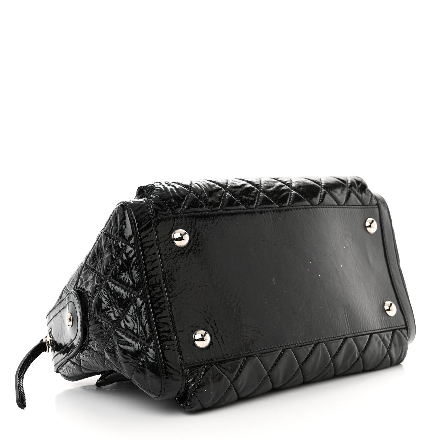 Chanel Patent Quilted Day Glo Flap Bag Black 4 of 14