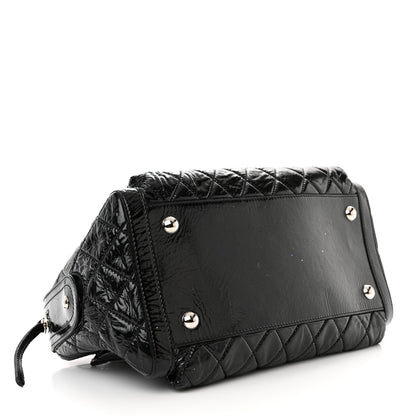 Chanel Patent Quilted Day Glo Flap Bag Black 4 of 14
