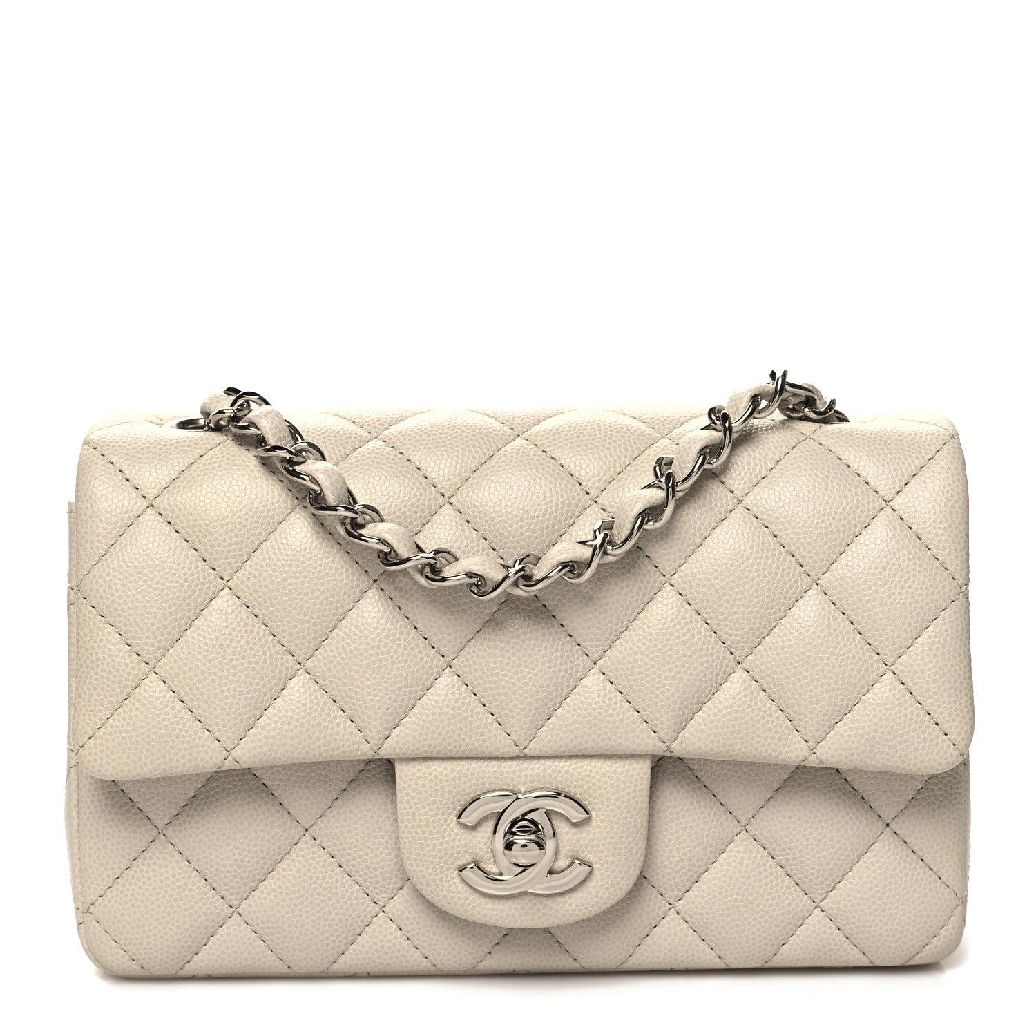 Chanel Caviar Quilted Mini Rectangular Flap Ivory 1 of 11