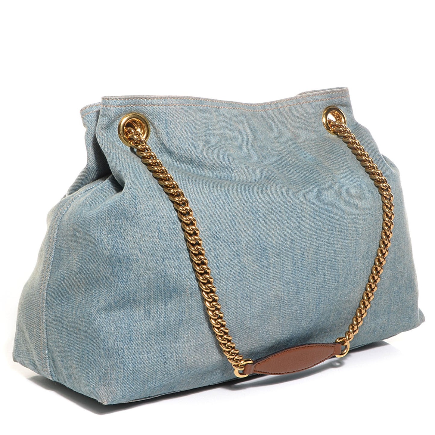 Denim Medium Soho Chain Shoulder Bag Blue