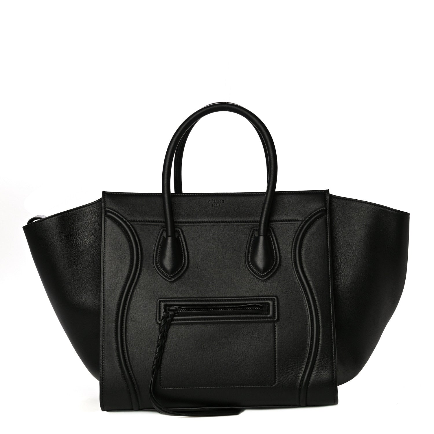 Celine Supple Calfskin Medium Phantom Luggage Black 1 of 21