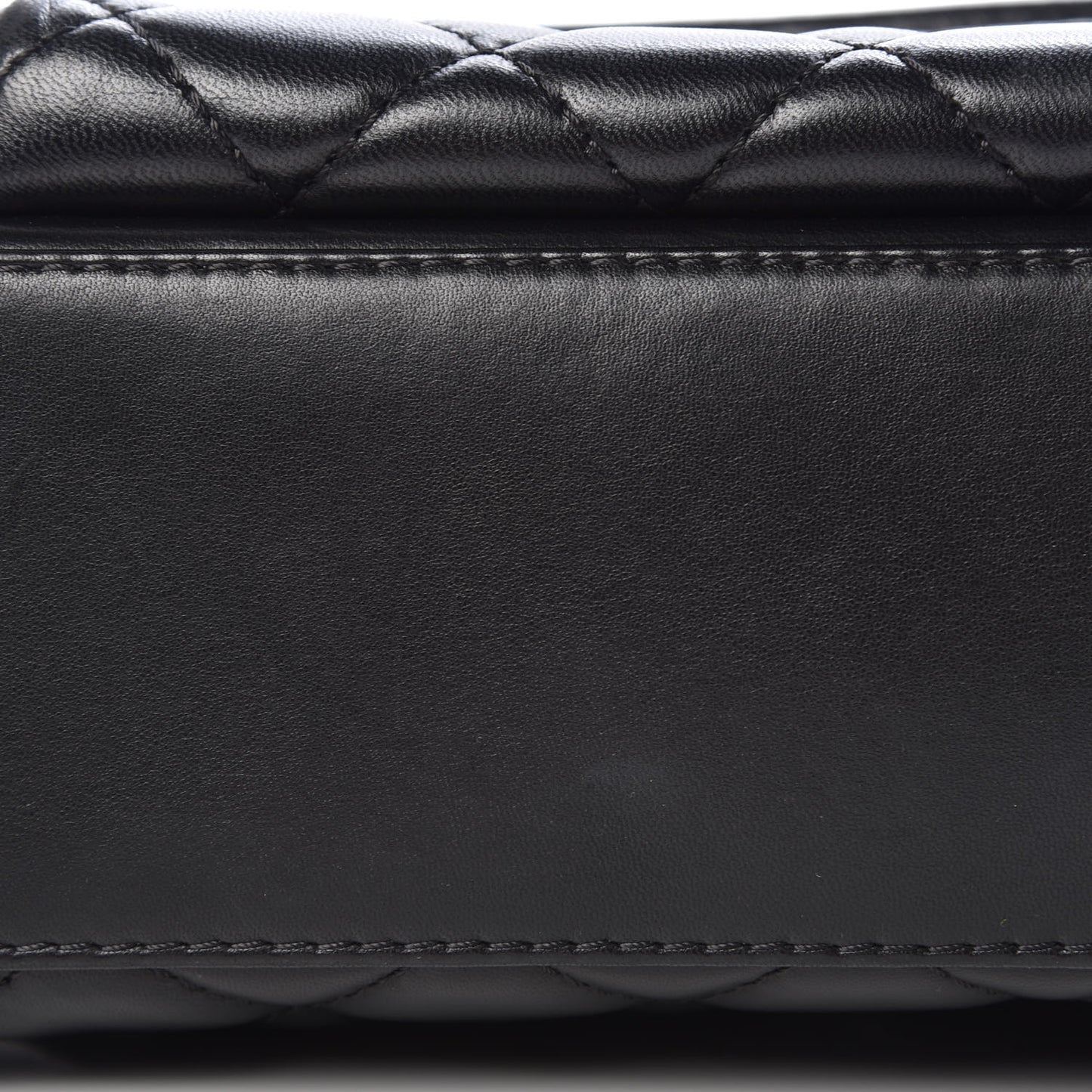 Lambskin Quilted Large Geometric Flap Black