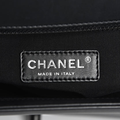 Chanel Patent Chevron Quilted New Medium Boy Flap Black 6 of 7