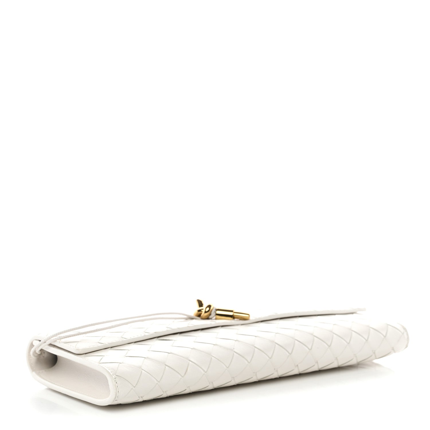 Bottega Veneta Nappa Intrecciato Long Andiamo Top Handle Clutch White 5 of 10