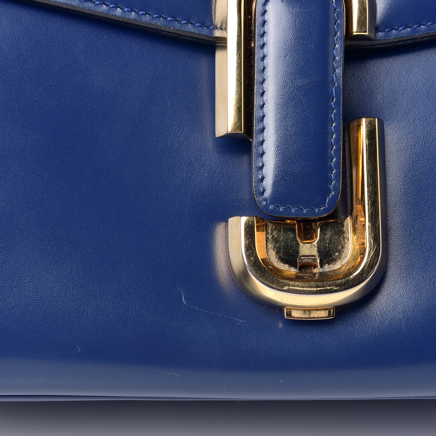 Calfskin Classic Shoulder Bag Blue