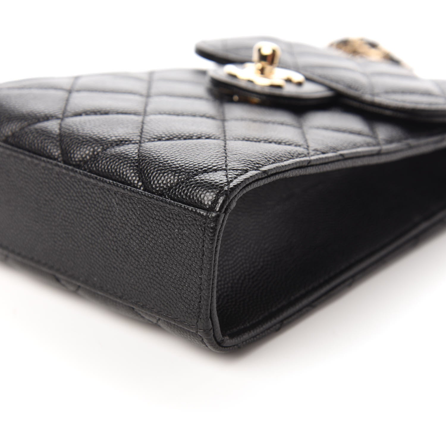 Chanel Caviar Quilted Classic Phone Holder Black 7 of 12
