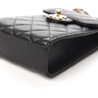 Chanel Caviar Quilted Classic Phone Holder Black 7 of 12