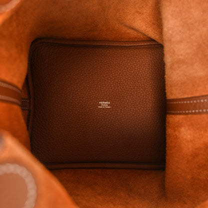 Hermes Taurillon Clemence Picotin Lock 22 MM Gold 5 of 11