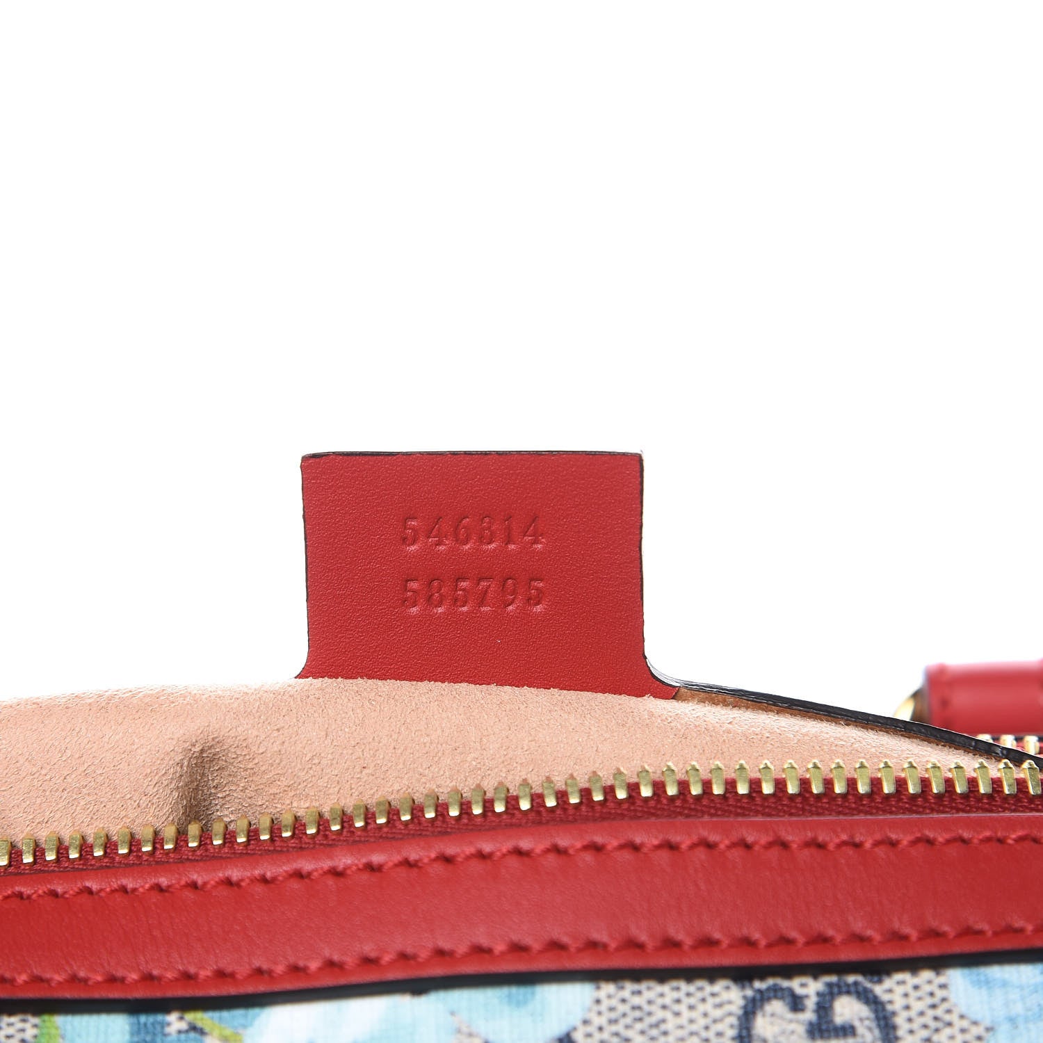 Gucci GG Supreme Monogram Blooms Small Boston Beige Blue Navy Hibiscus Red 7 of 9