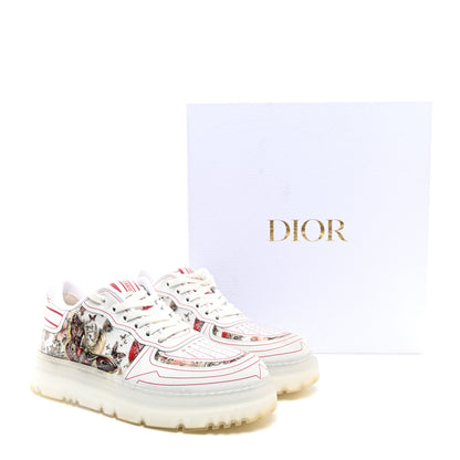 Christian Dior Calfskin Technical Fabric Dior Addict D Butterfly Low Top Sneakers 38 Multicolor 10 of 10