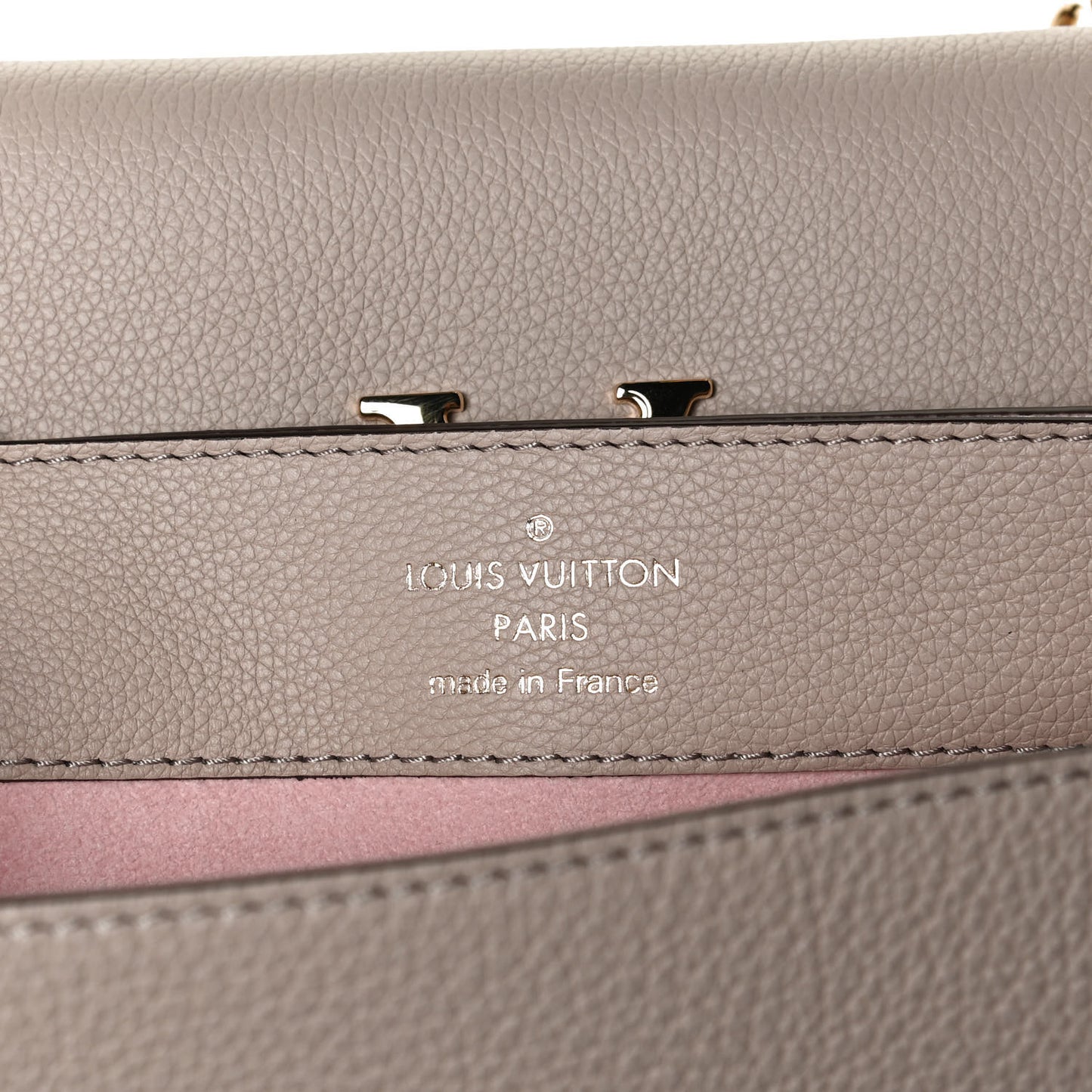 Soft Calfskin Lockme Ever MM Greige