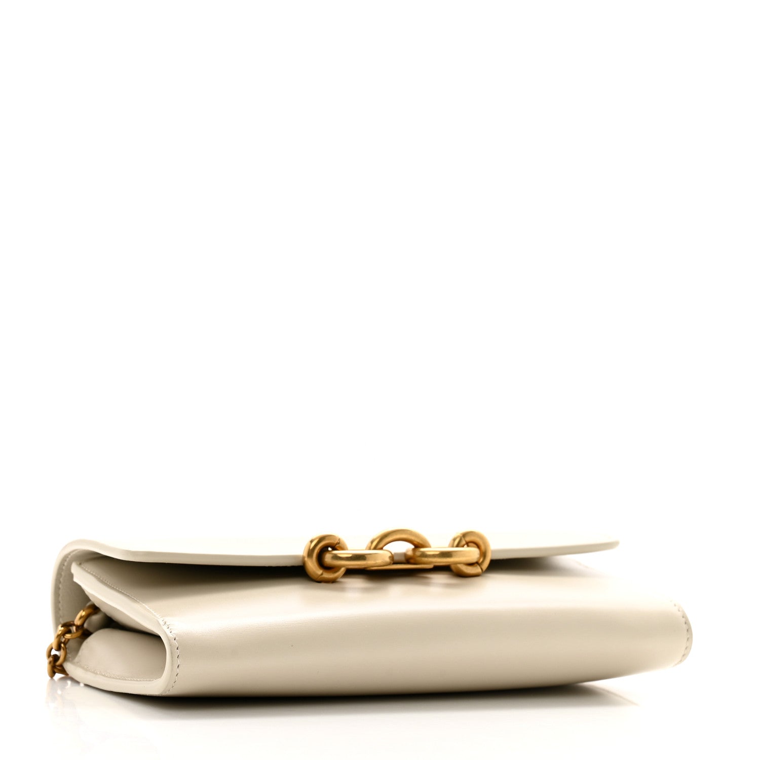 Saint Laurent Smooth Calfskin Le Maillon Chain Wallet Crema Soft 4 of 11