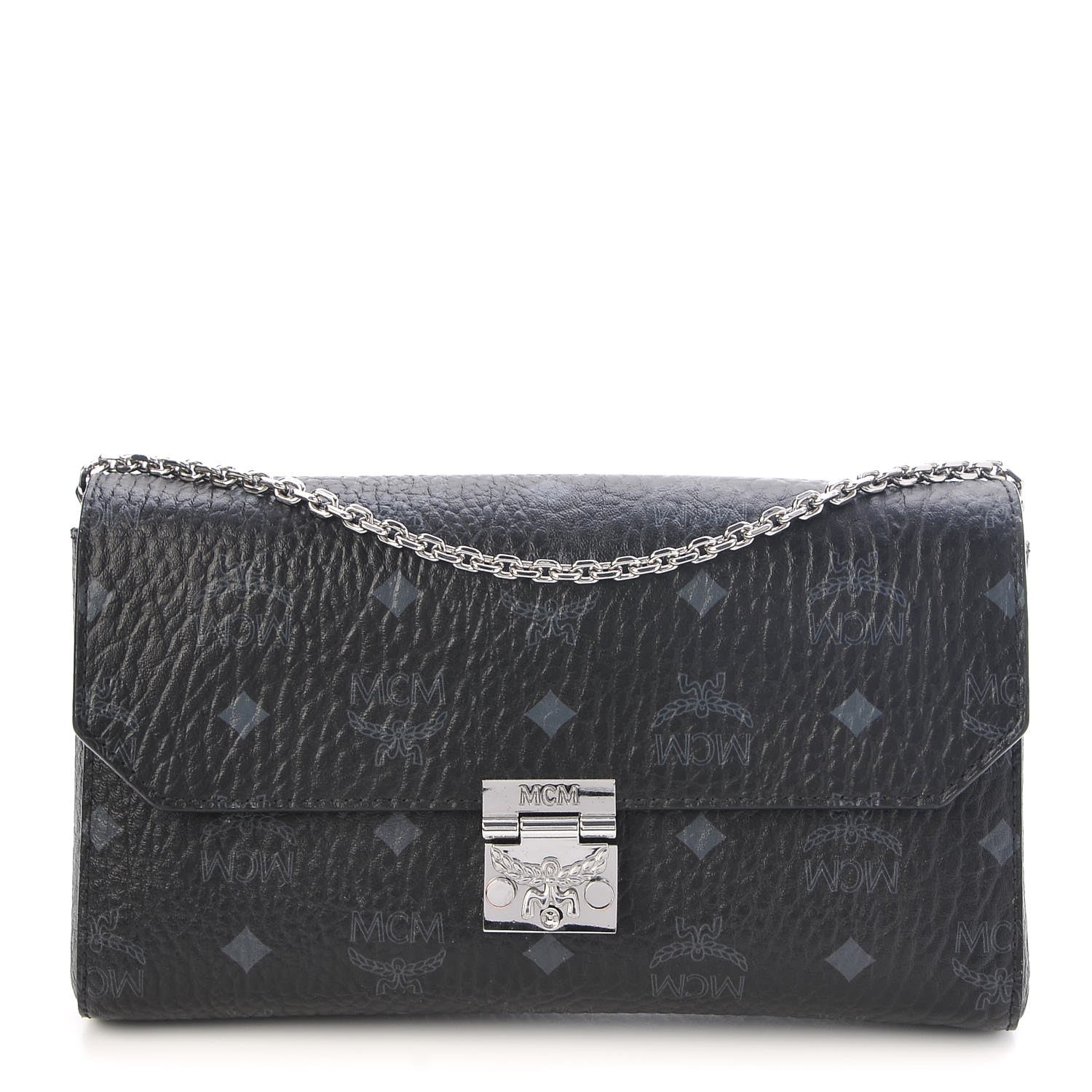 MCM Visetos Small Millie Crossbody Bag Black 1 of 8