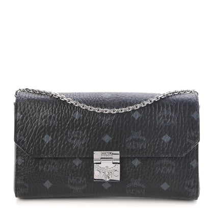 MCM Visetos Small Millie Crossbody Bag Black 1 of 8