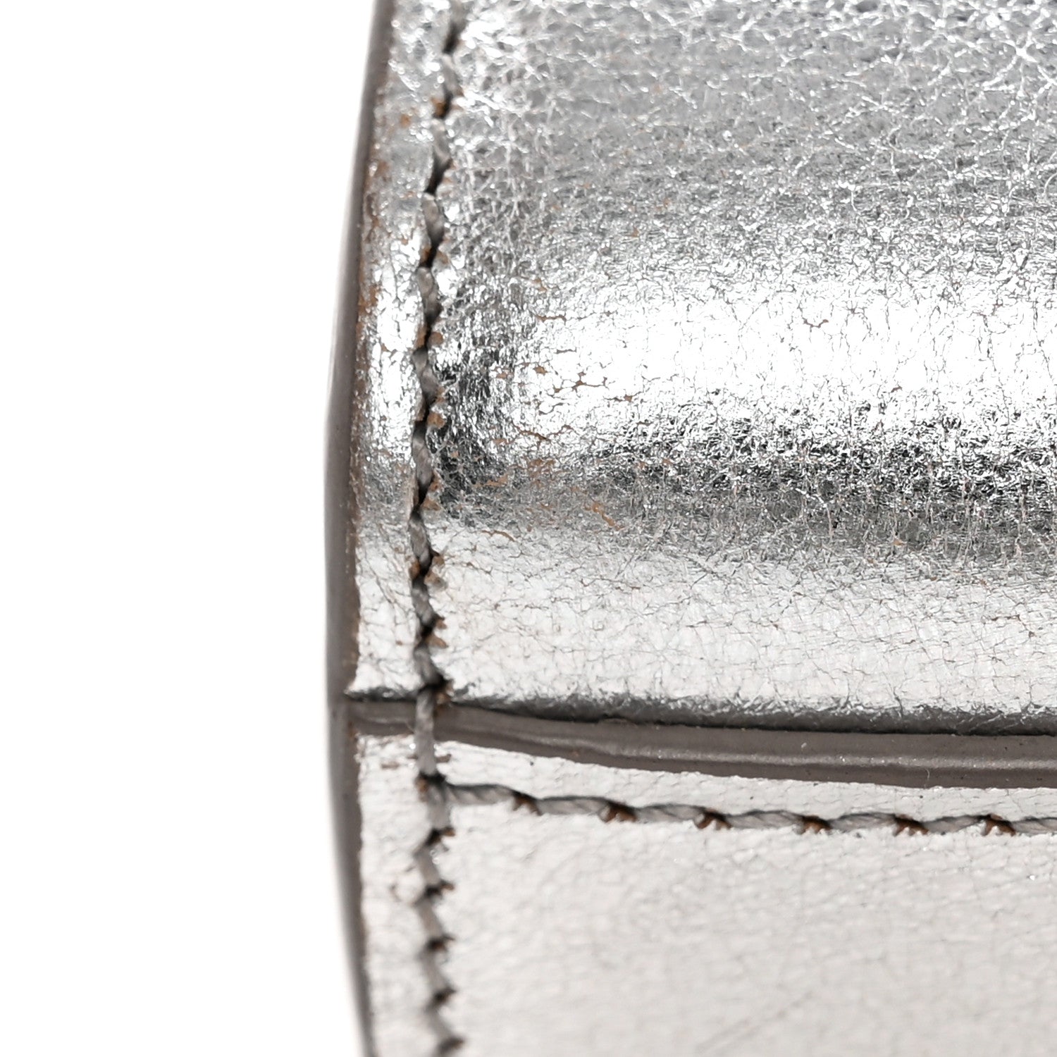 Saint Laurent Textured Metallic Calfskin Classic Monogram Cassandre Clutch Silver 12 of 14