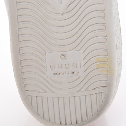 Gucci Calfskin Ayers Bee Embroidered Womens Ace Sneakers 37.5 White Green 6 of 13