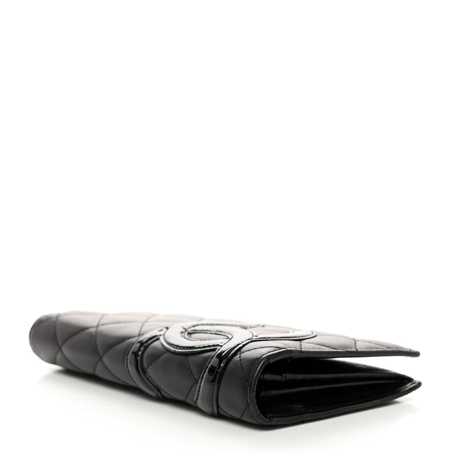 Chanel Calfskin Quilted Cambon Yen Wallet Black 4 of 9