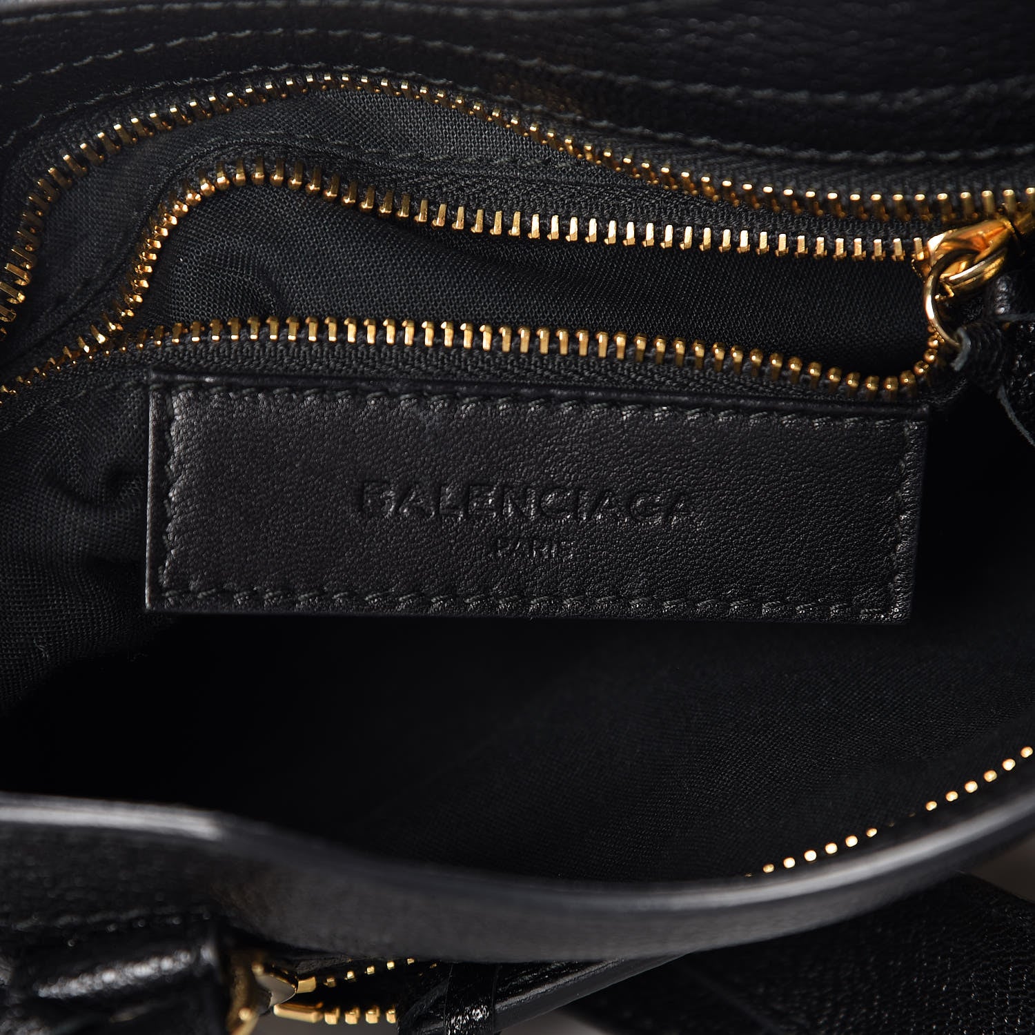 Balenciaga Chevre Gold Metallic Edge Hardware Mini City Black 6 of 7