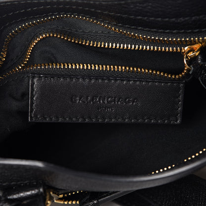Balenciaga Chevre Gold Metallic Edge Hardware Mini City Black 6 of 7