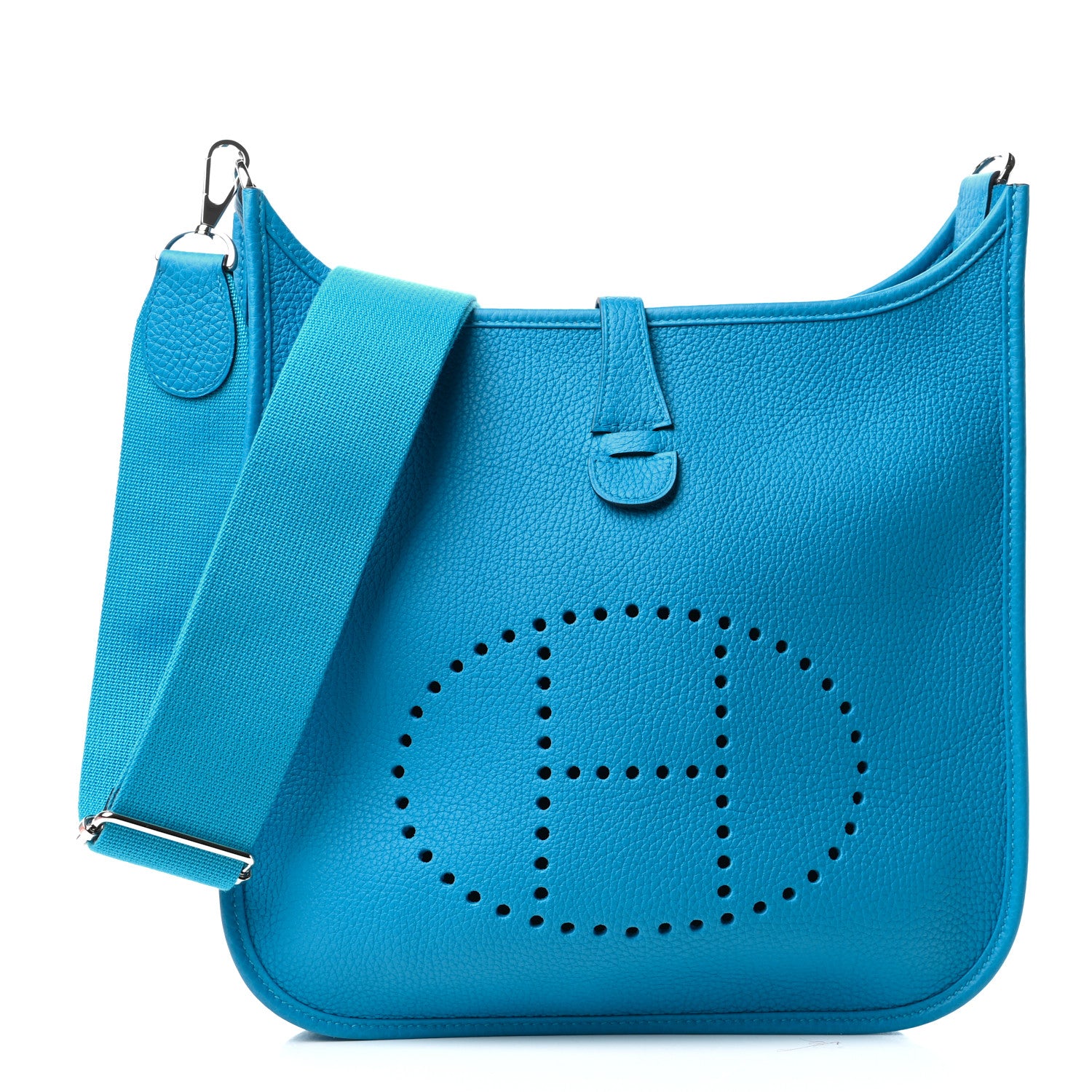 Hermes Taurillon Clemence Evelyne III PM Bleu Frida 1 of 10
