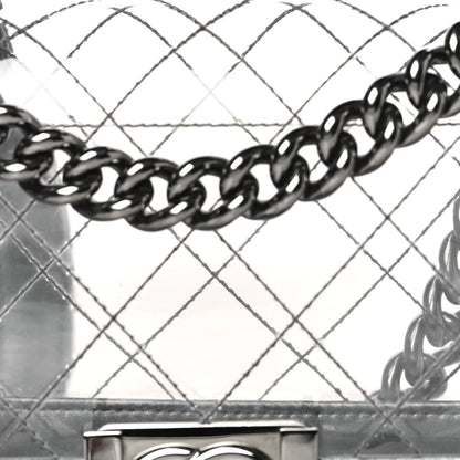 Chanel Metallic Lambskin PVC Quilted Small Boy Flap Silver 8 of 10