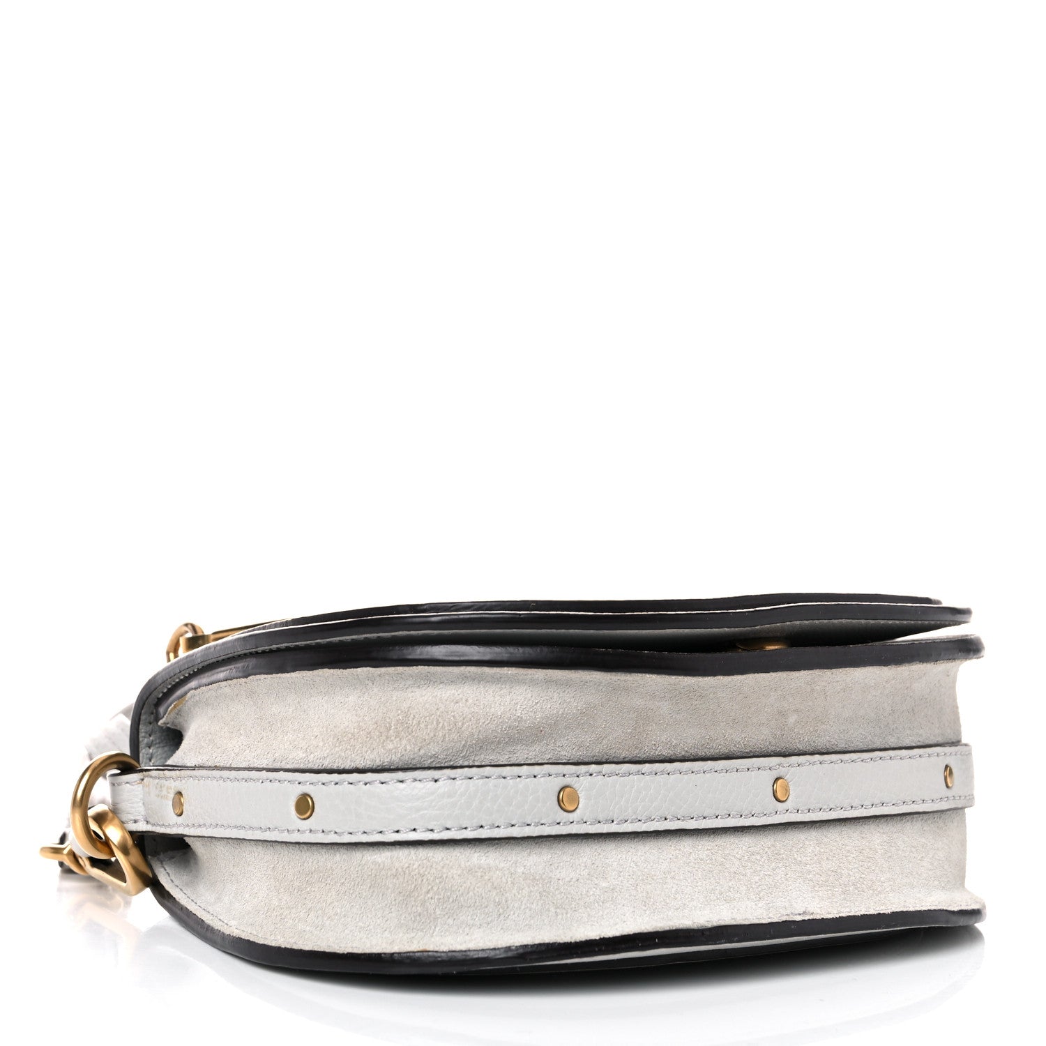Chloe Calfskin Suede Small Nile Bracelet Bag Airy Grey 4 of 20