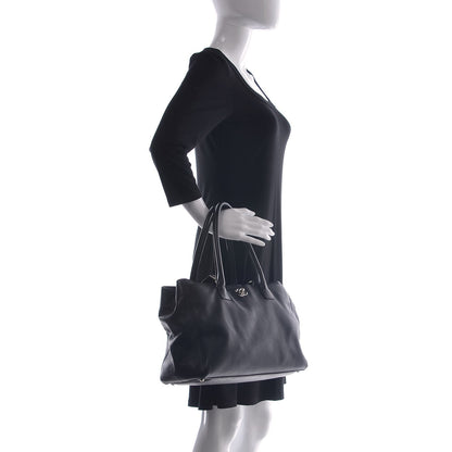 Chanel Calfskin Cerf Executive Shopper Tote Black 2 of 19