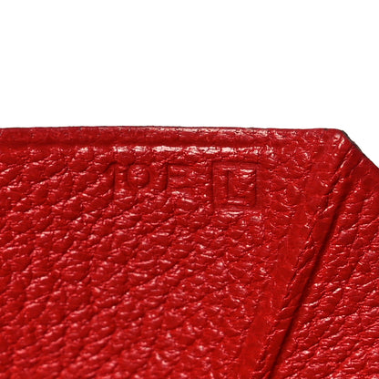 Hermes Chevre Mysore Bearn Gusset Wallet Rouge Vif 7 of 10