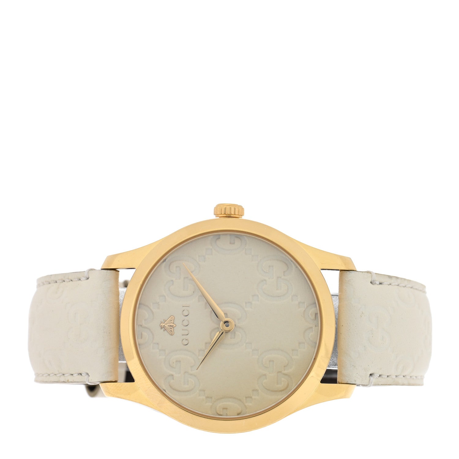 Gucci Stainless Steel Calfskin 38mm G-Timeless Quartz Watch White 2 of 4