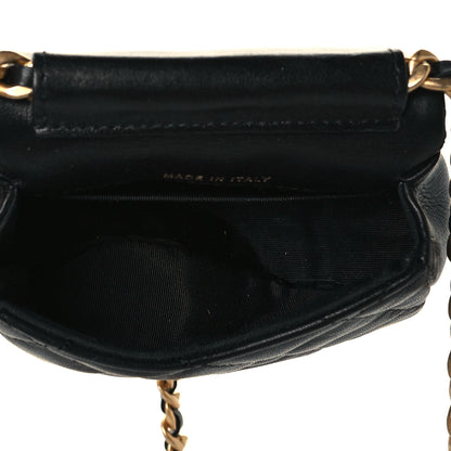 Chanel Calfskin Quilted Mini Coco Mail Clutch with Chain Black 5 of 10