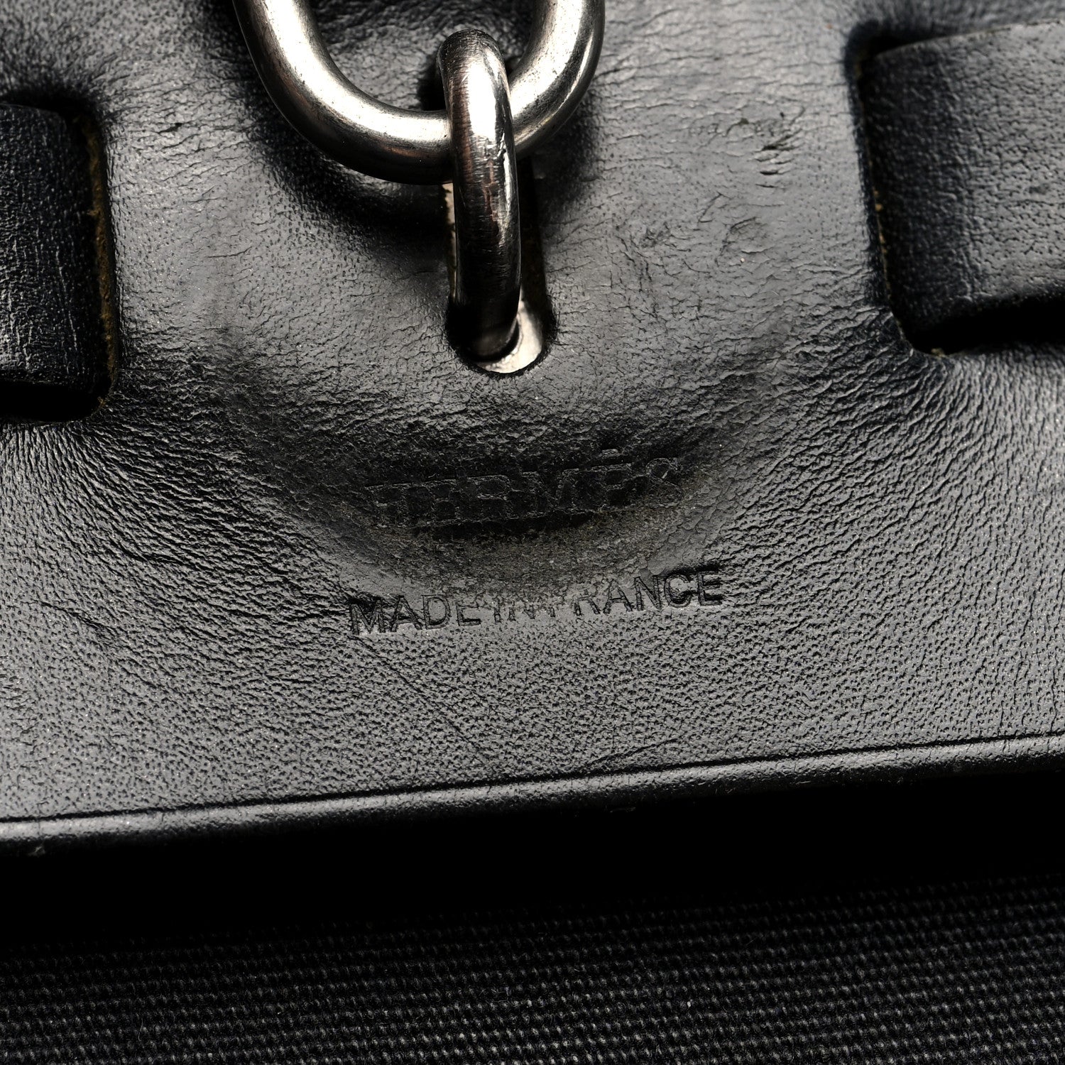 Hermes Toile Vache Calfskin Herbag 40 GM Black 6 of 10