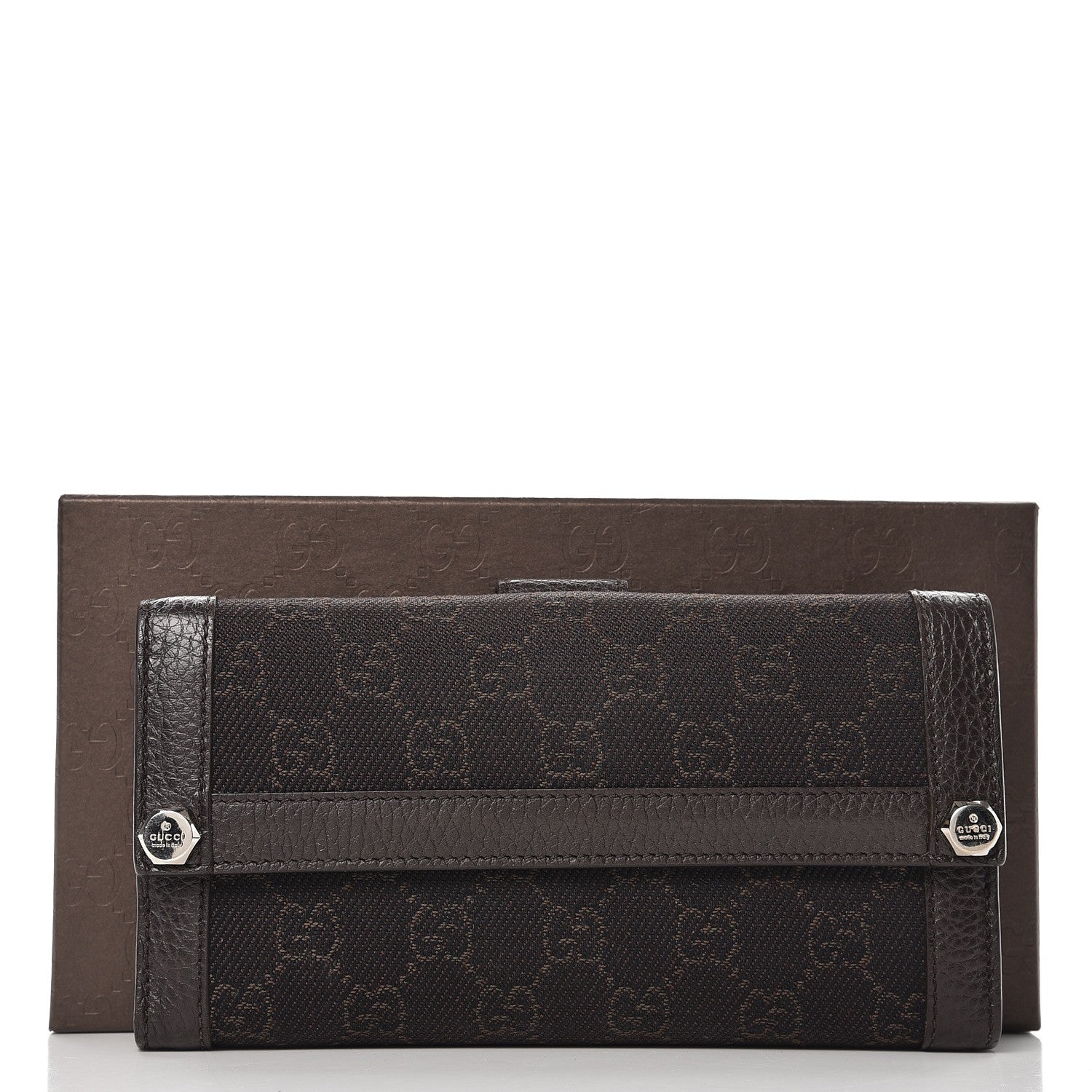 Gucci Monogram Continental Charmy Wallet Dark Brown 6 of 6
