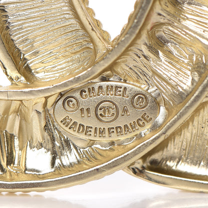Chanel Baguette Crystal CC Brooch Gold 4 of 4