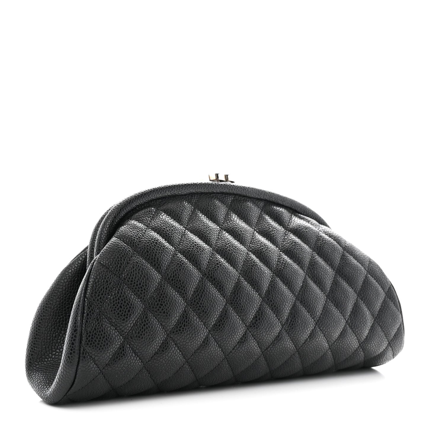 Caviar Quilted Timeless Clutch Black